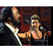 Celine Dion and Luciano Pavarotti